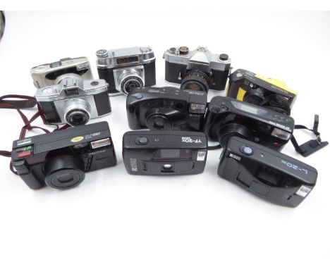 35 mm and instant cameras, many in original cases including Fugi and Pentax (18). Not available for in-house P&amp;P