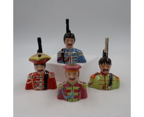 Lorna Bailey set of four Beatles Toby jugs, no cracks or chips, H: 12 cm. UK P&amp;P Group 2 (£20+VAT for the first lot and £