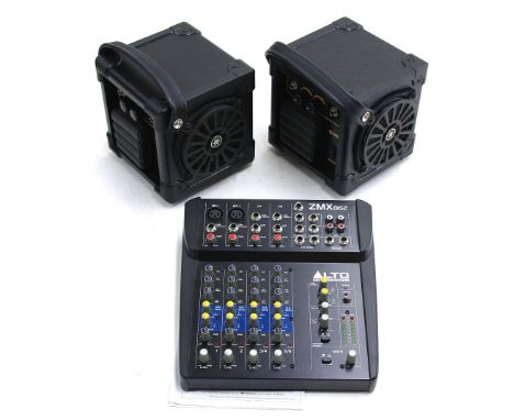 Alto ZMX862 six track mixer; together with a pair of Yamaha AA5 monitor amplifier speakers (3)