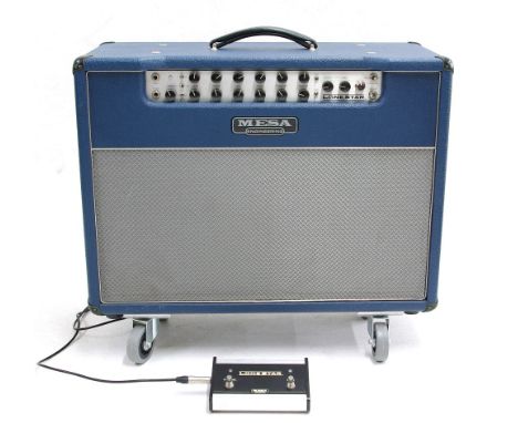 Mesa Boogie Lonestar amplifier, made in USA, blue Tolex, dust cover, channel pedal