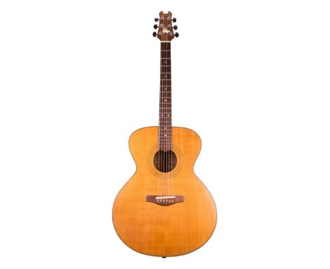 1985 Kinkade Brothers model J2 acoustic guitar, made in Bristol, no. 1x0; Back and sides: mahogany; Table: spruce, minor ding