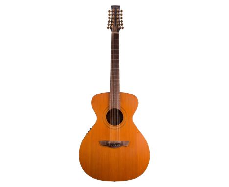 Vintage VE20000GG Gordon Giltrap signature model electro-acoustic twelve string guitar; Back and sides: mahogany; Table: natu