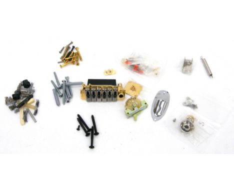 Small selection of guitar spares including a Wilkinson bridge, various jack plates etc