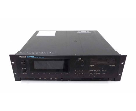 Tears for Fears - Roland S-770 Digital Sampler, made in Japan, ser. no. ZB61467, inscribed 'Roland Orzabal' in white chalk to