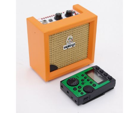 Korg Pandora PX4A guitar unit; together with an Orange Crush miniature amplifier (2)