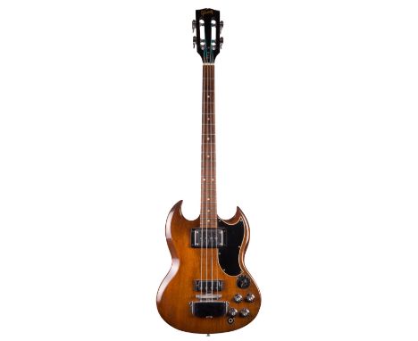 Frank Allen (The Searchers) - 1969 Gibson EB3 bass guitar, made in USA, ser. no. 1xxxx4; Finish: walnut, lacquer checking, va