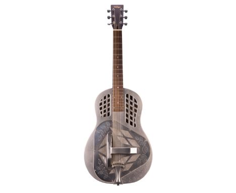 Vintage Tricone resonator guitar, hard case