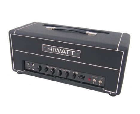 Hiwatt Custom Hiwatt 100 DR103 guitar amplifier head, made in England, ser. no. K4344
