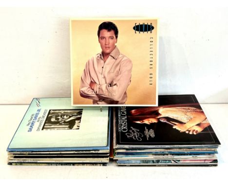 A collection of approx. 35 vinyl LP records - 1960s-80s, including Elvis Presley (x3); Bill Wyman; Barbara Streisand (x2); Bi