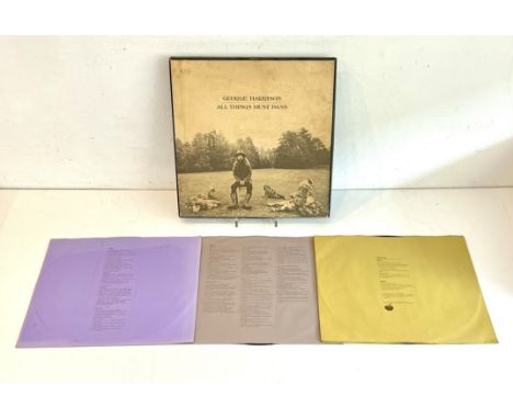 George Harrison &ndash; All Things Must Pass. Original Uk 1st pressing 3 LP box set, (this one has 4 albums) with Made In Gre