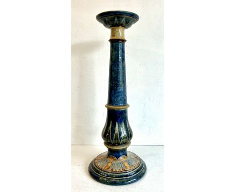 A Royal Doulton stoneware torchere or jardiniere stand &ndash; impressed and incised factory and artist&rsquo;s marks, impres