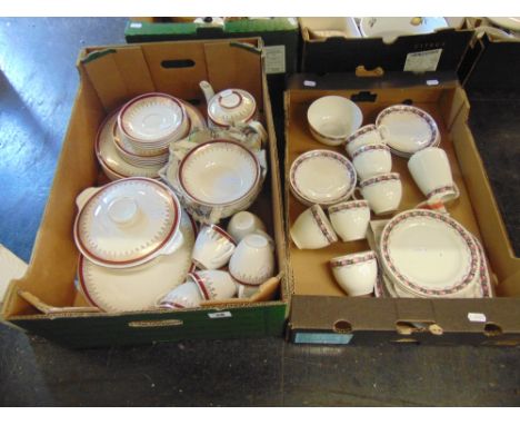 A Myott dinner and coffee set and a Staffordshire tea set