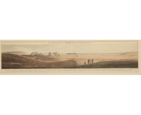 WATERLOO INTEREST: 'The Field of Battle, Waterloo, as it appeared, July 24th, 1815', A panoramic view showing the battlefield