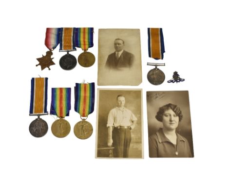 COLLECTION OF GREAT WAR MEDALS 1914/15 to 829 Pte W H Nichol Gord Highrs - Pair 114732 3AM W K Nichol RAF ( swing mounted as 