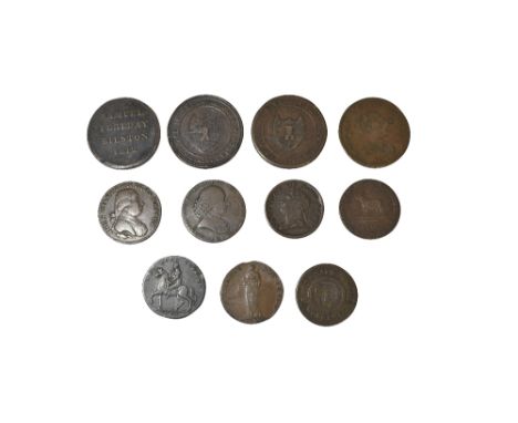 COLLECTION OF 18TH &amp; 19TH CENTURY TOKENS Condition varies, but none above VF x2 1811 Worcester City and County One Penny 