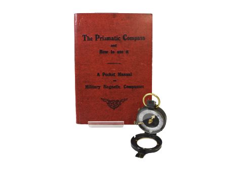 MILITARY COMPASS DATED 1916 IN CASE OF ISSUE Made by Martins Birmingham Ltd With named on the case scratched into the leather