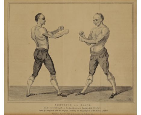 BOXING INTEREST: A SMALL QUANTITY OF PORTRAITS including a dual portrait of opponents Broughton and Slack, two portraits of T