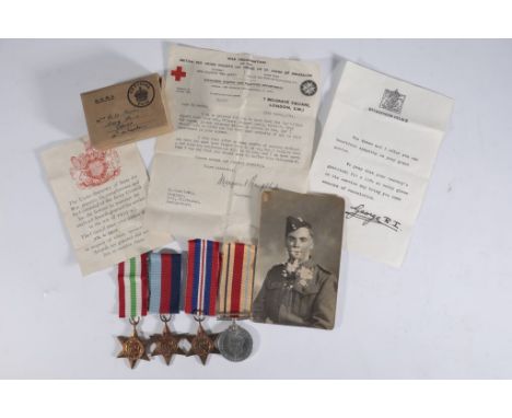 WW2 ACC PARACHUTE REGIMENT CASUALTY GROUP Awarded to 4209127 Pte L Lewis The Parachute Regiment ACC Red cross letter confirmi