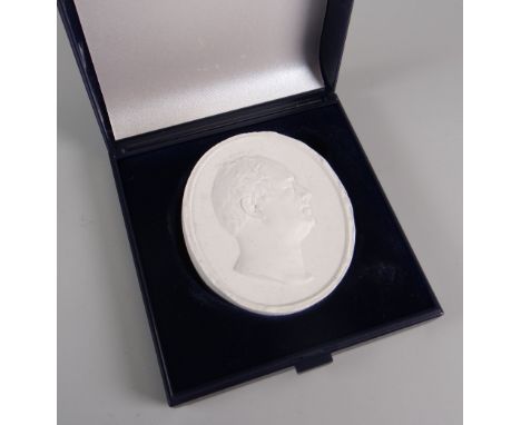 AN INTERESTING WILLIAM IV CAST MOULDING cameo portrait, 6cms high