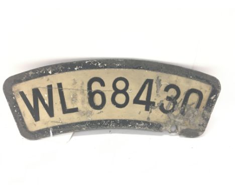 WW2 German Luftwaffe SD.KFZ.2 Sonderkraft Fahrzeug 2 Half Track Motor Cycle Front Number Plate. The SD's were used as Light T