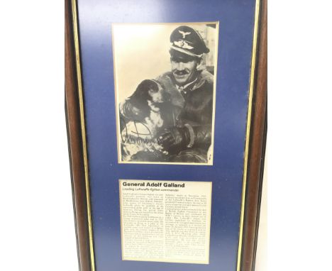Guaranteed Authentic Autograph of the WW2 Luftwaffe Fighter Ace Adolf Galland.