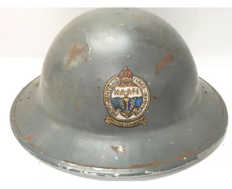 WW2 British N.A.A.F.I (Navy, Army, Air Force, Institute) Helmet.