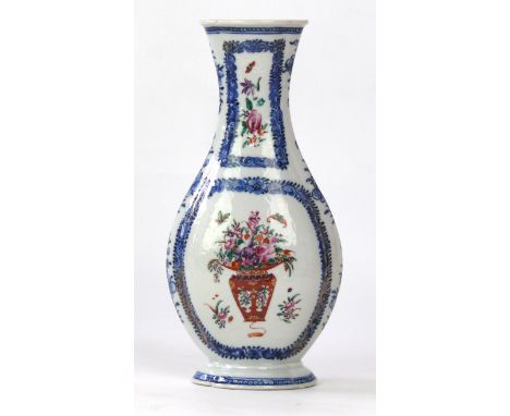 A Samson Qianlong style porcelain vase
Of lobbed pear form, decorated with under glazed blue floral and ruyi cartouche, fille