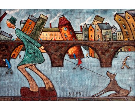 Albert Barlow (British, b.1944) - 'I'm Going Nowhere'
Oil on panel, signed, titled and signed again verso, approx 30x40cm, fr