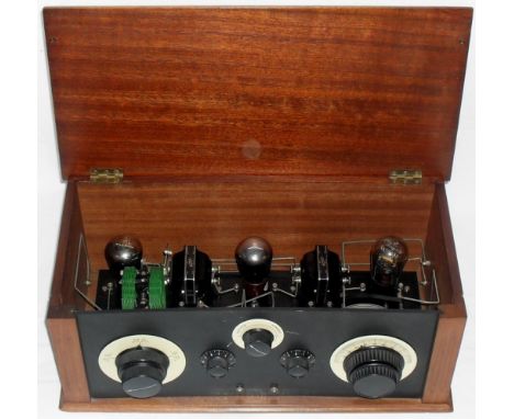 Early 20th Century Valve Radio with 'phones.