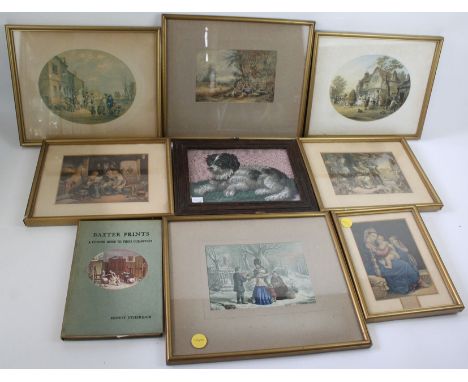 A collection of five Baxter prints mid to late 19th Century
Comprising pastoral scenes, winter scene of a soldier being given