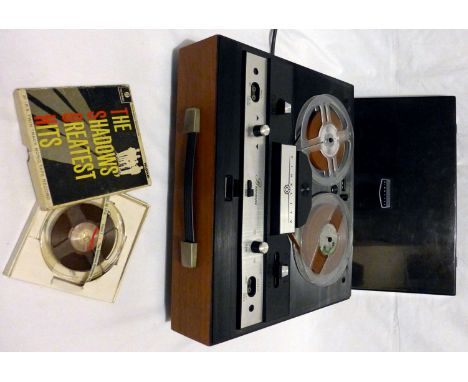 Fidelity Braemar TR19 Reel to Reel Recorder/Player. 
Serial No. 19504. Together with 'The Shadows Greatest Hits' Twin Track M