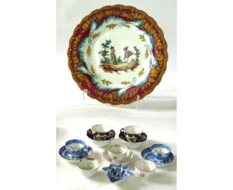 A collection of 18th and 19th Century porcelain and ceramics
To include a Copeland Spode pickle dish, a pair of 20th Century 