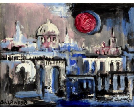 James Lawrence Isherwood (British, 1917-1989) - 'Malta sun' Oil on panel, signed, titled verso, approx 24x29cm, framed. (illu