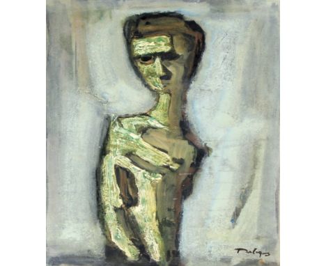 Tadeusz Was (Polish, 1912-2005) - 'Abstract figure'
Thick impasto and mixed media, signed, approx 42x28cm, framed. CONDITION 