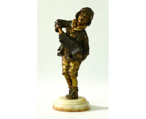 Demetre Chiparus (Romanian 1888-1947), 'The Accordion player', Circa 1920
The patinated gilt bronze figure, modelled as a you