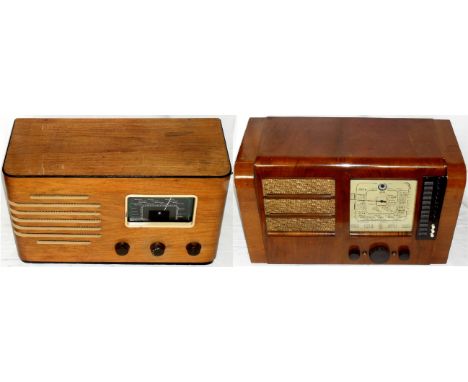 Two British Radios.
Includes EKCO (E.K.Cole Ltd) model PB289 c.1938 and one by Radio Instruments Ltd, London.
