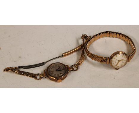 Watches - a ladies Rotary 9ct gold cased bracelet watch, 9ct gold concertina action expanding bracelet, 18.4g gross, boxed;  