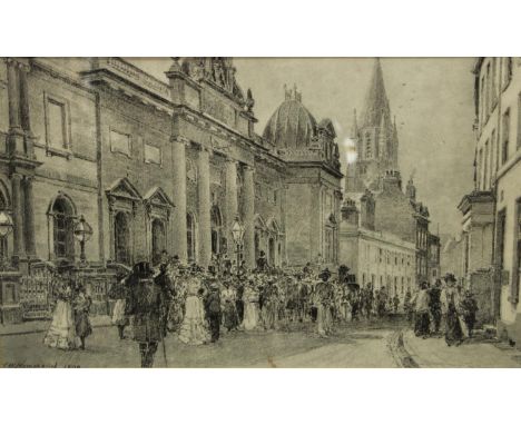 Local Interest - After J.W. Hammond, Shire Hall, Nottingham, 1904, monochrome print, 31cm x 51cm, oak frame, [1] 