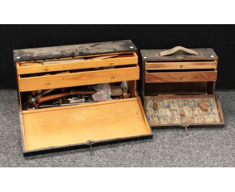 A carpenter's tool chest; another (2)