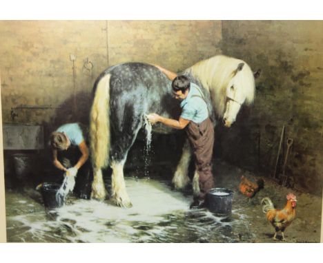 David Shepherd, OBE, Shampoo Time, Solomon and Whitehead 1987, limited edition print, 758/850, signed in pencil, blind proof,