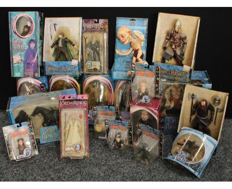 Lord Of The Rings - Ringwraith and Horse, by ToyBiz, boxed; others, Eomer, Gollum, Gandalf, Aragorn, Frodo, Saruman, etc, all