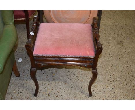 An Edwardian piano stool