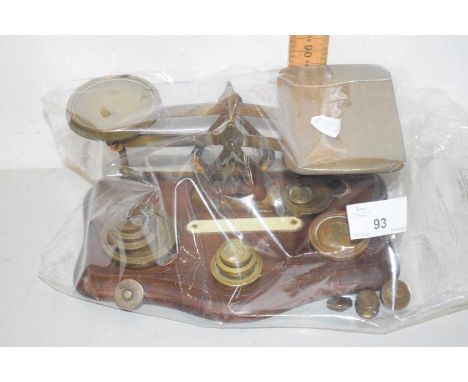 Vintage postal scales and weights