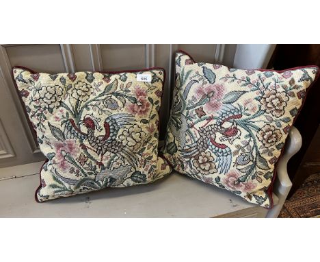 2 tapestry cushions 