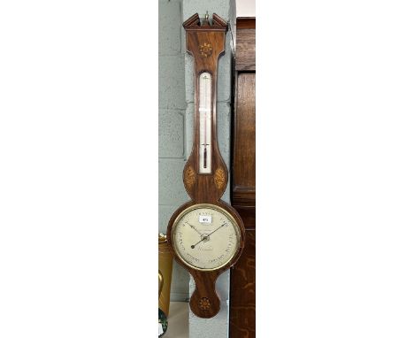 Antique inlaid banjo barometer&nbsp; 