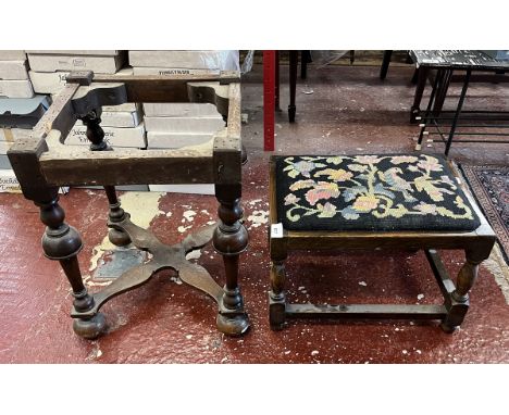 Tapestry stool together with a stool frame 
