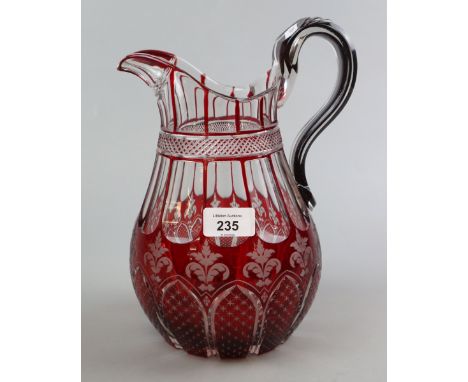 Antique ruby glass pitcher