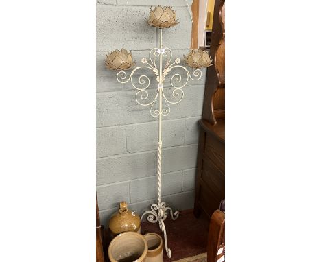 Tall floor standing metal candelabra - Approx H: 160cm 
