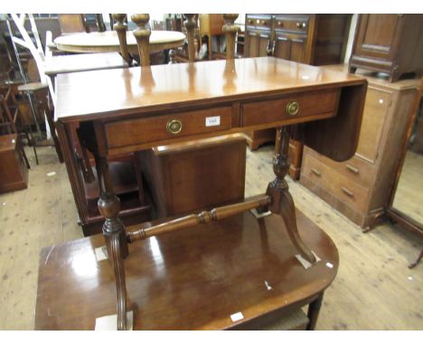 Reproduction mahogany drop-leaf sofa table 