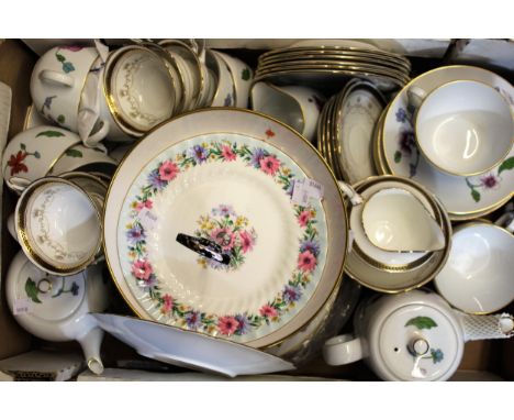 Royal Worcester Astley breakfast set, Caverswall bowl and a Heathcote cake stand, together with a Shelley gilt decorated part